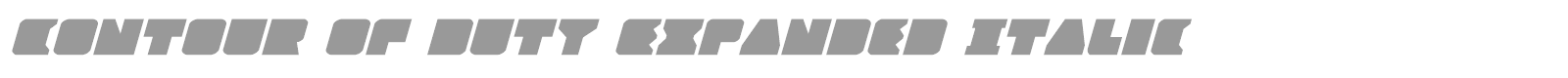 Contour of Duty Leftalic font preview
