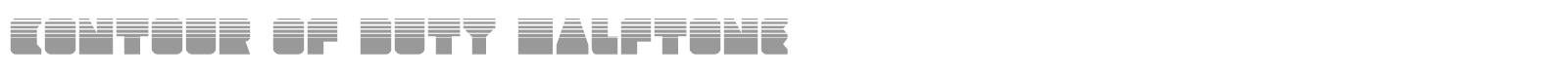 Contour of Duty Leftalic font preview