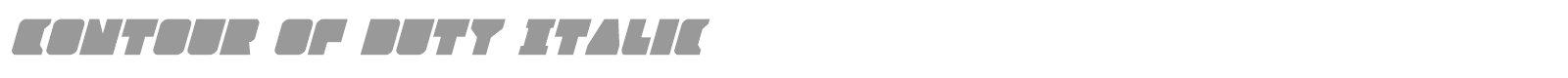 Contour of Duty Leftalic font preview