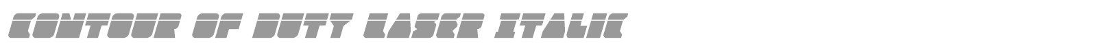 Contour of Duty Leftalic font preview
