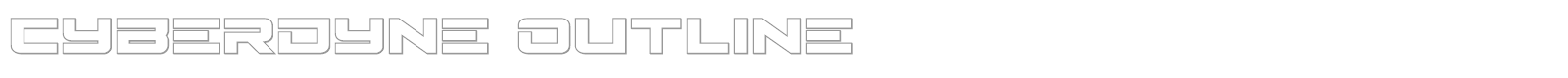 Cyberdyne Outline font preview