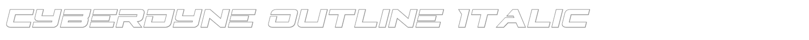 Cyberdyne Outline font preview