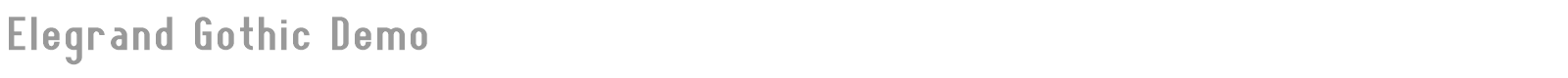 Elegrand Gothic Inline Demo font preview