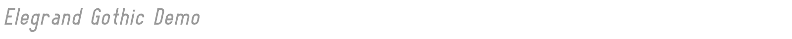 Elegrand Gothic Inline Demo font preview