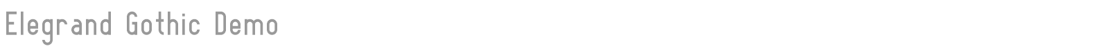Elegrand Gothic Inline Demo font preview