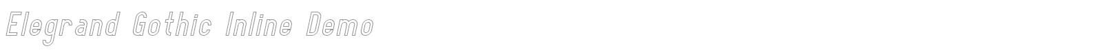 Elegrand Gothic Inline Demo font preview