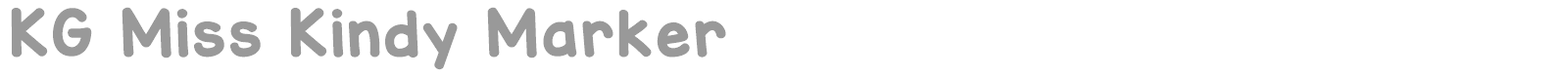 KG Miss Kindy Marker font preview