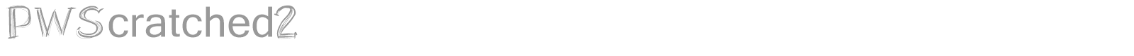 PWScratched2 font preview