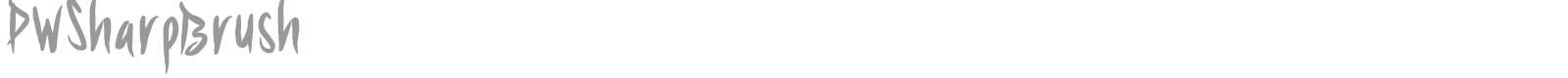 PWSharpBrush font preview