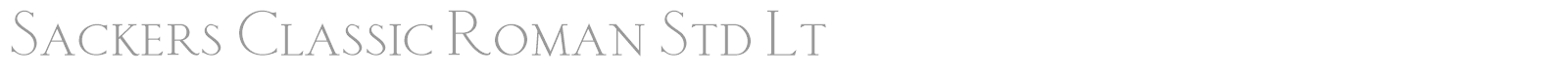 Sackers Classic Roman Std font preview