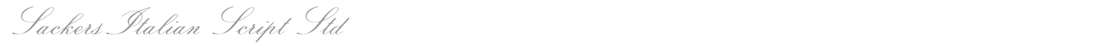 Sackers Italian Script Std font preview