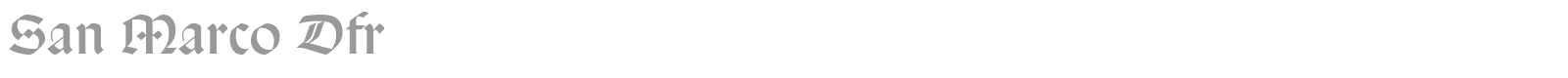 San Marco font preview