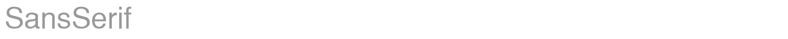 SansSerif font preview