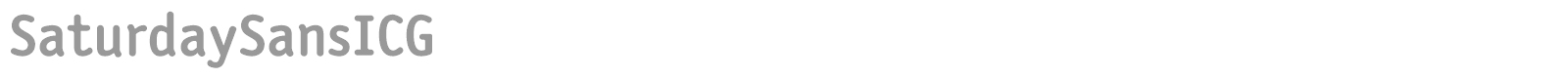 SaturdaySansICG font preview