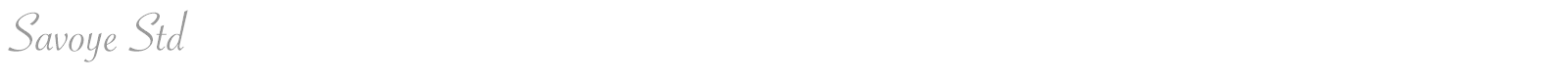 Savoye Std font preview