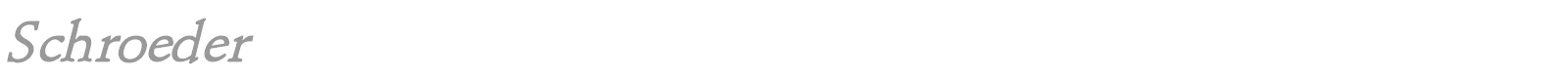 Schroeder font preview
