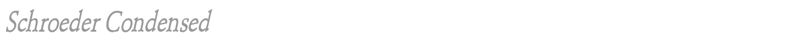 Schroeder font preview