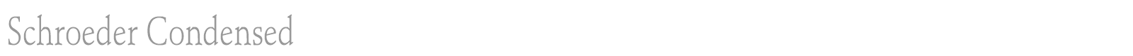 Schroeder font preview