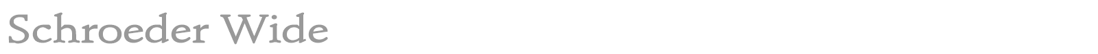 Schroeder font preview
