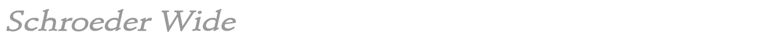 Schroeder font preview