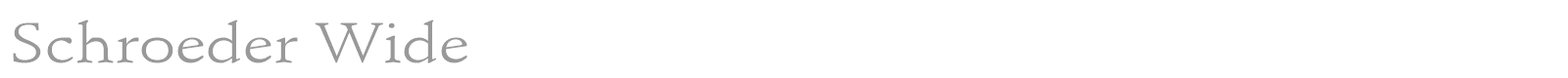 Schroeder font preview