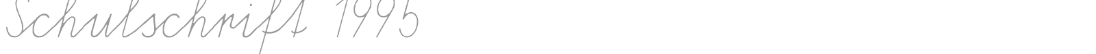 Schulschrift 1995 font preview