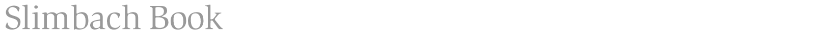 Slimbach font preview