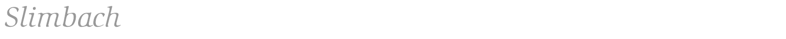 Slimbach font preview