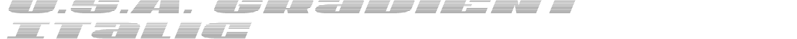 U.S.A. Gradient Italic font preview