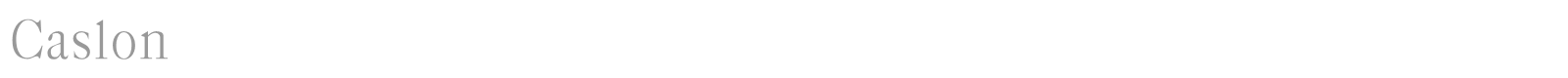Caslon font preview