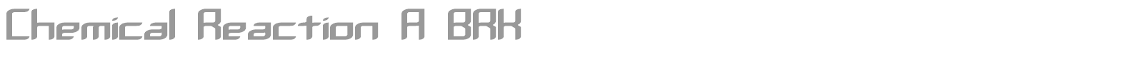 Chemical Reaction font preview