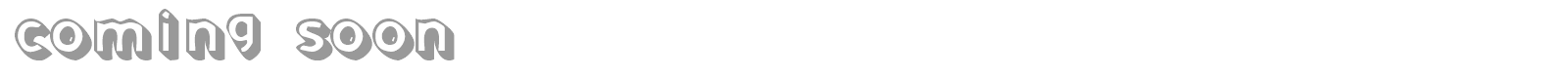Coming Soon font preview