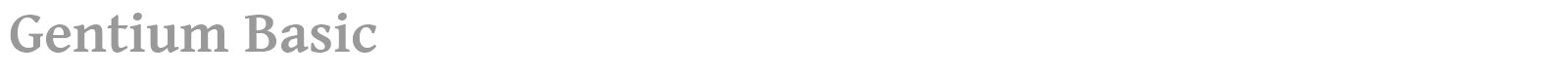 Gentium Basic font preview