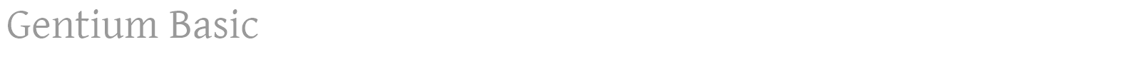 Gentium Basic font preview