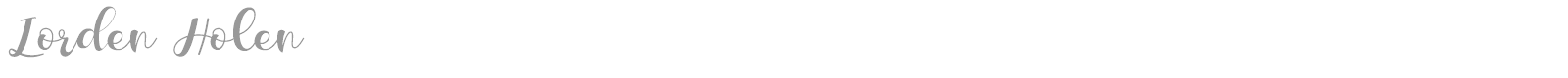 Lorden Holen font preview