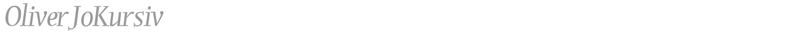 Oliver font preview