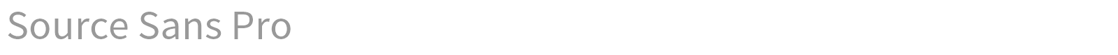 Source Sans Pro font preview
