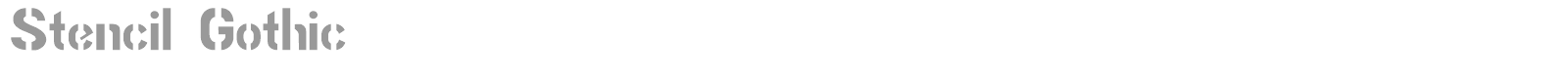 Stencil Gothic font preview