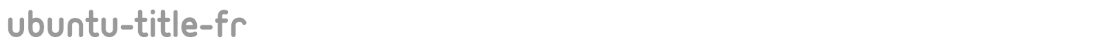 Ubuntu Title font preview