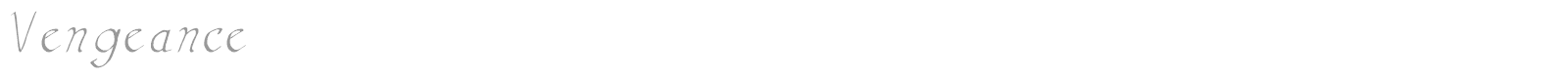 Vengeance font preview