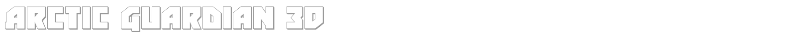 Arctic Guardian font preview