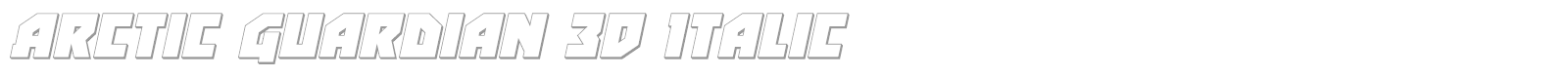 Arctic Guardian font preview