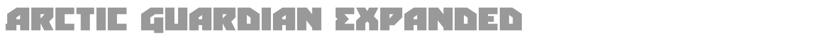 Arctic Guardian font preview