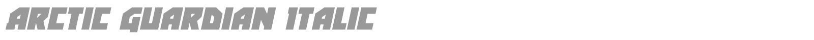 Arctic Guardian font preview