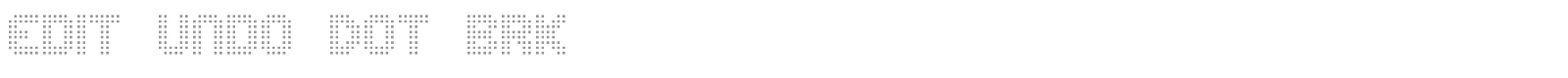 Edit Undo Dot font preview
