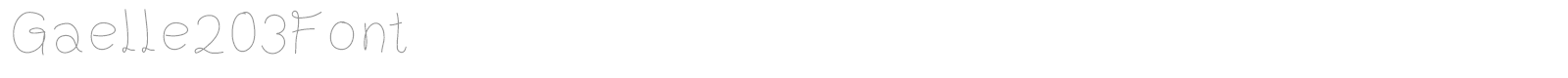 Gaelle 203 font preview