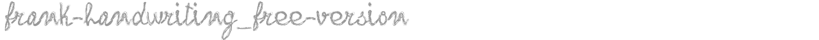 Frank Handwriting font preview