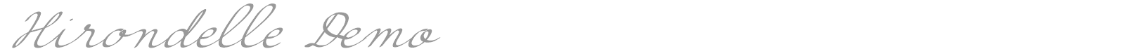 Hirondelle font preview