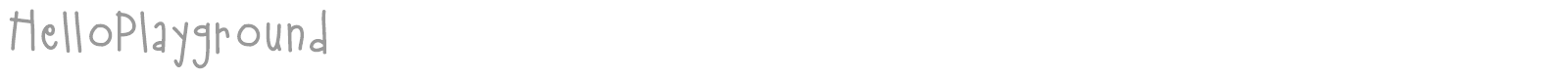 Hello Playground font preview