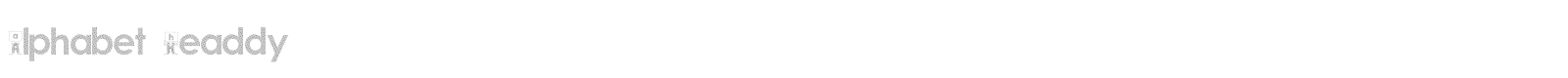 Alphabet Headdy font preview